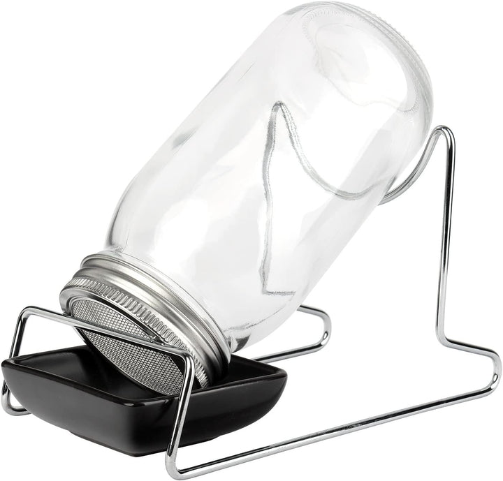 Schramm® Keimglas für Sprossen mit Gestell 750 ml Sprossenglas Keimgerät inkl. Deckel, Ständer und H