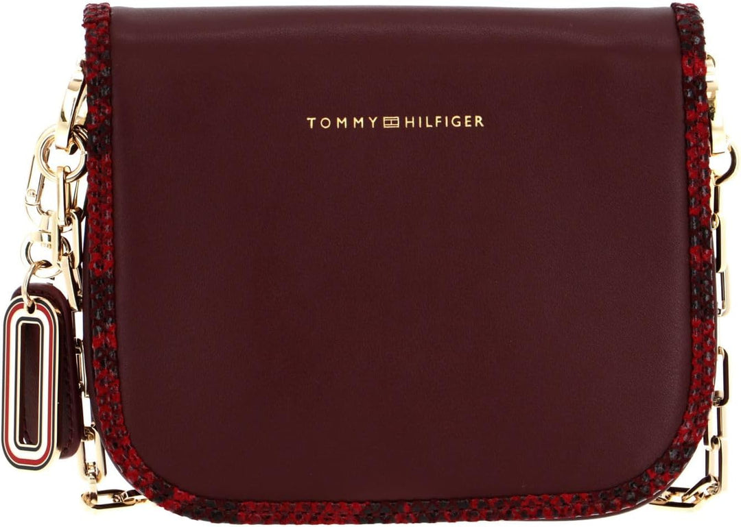 Tommy Hilfiger Leather Statement Crossover S Burgundy