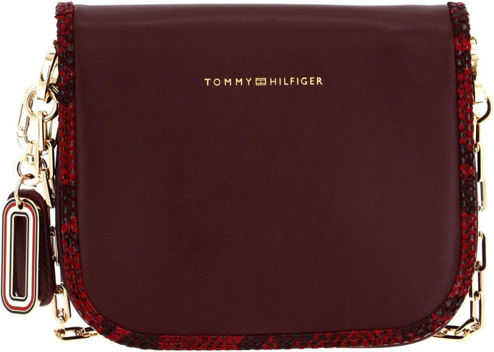 Tommy Hilfiger Leather Statement Crossover S Burgundy