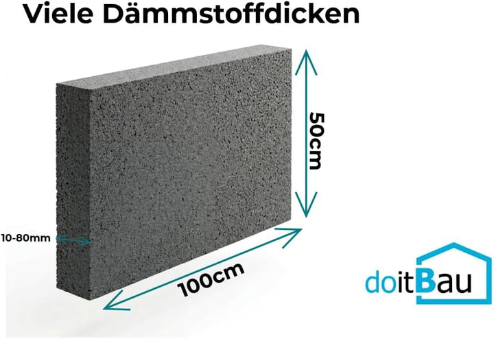 doitBau EPS Dämmplatte WLG032 40mm / 5m² (10 Platten) WDVS Fassadendämmung erhöhte Festigkeit Styrop