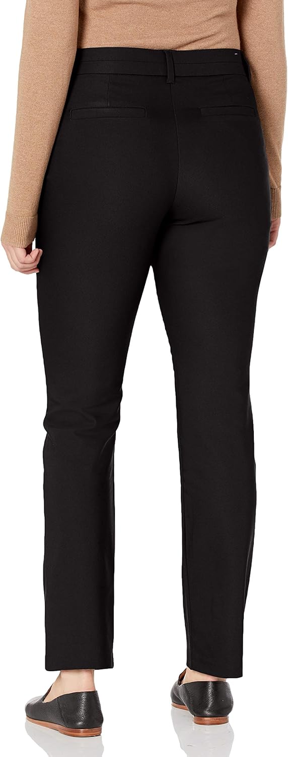 Gloria Vanderbilt Damen Haven Straight Trouser Hose 44 Kurz Schwarz, 44 Kurz Schwarz