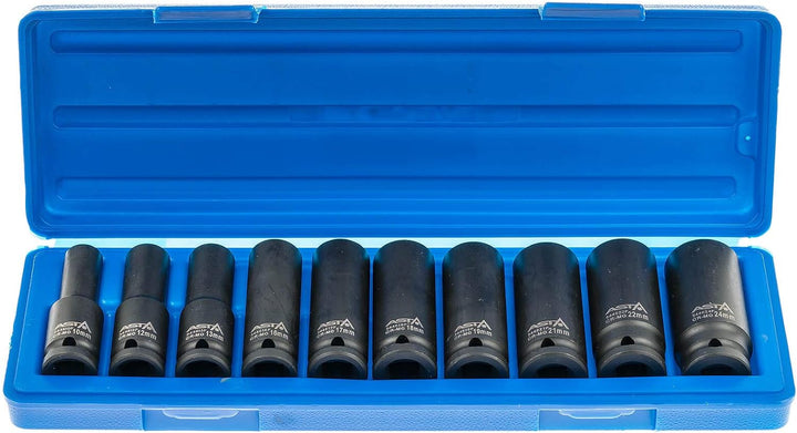 Druckluft Schlagschrauber Nüsse 1/2 Zoll 10-tlg. Lang