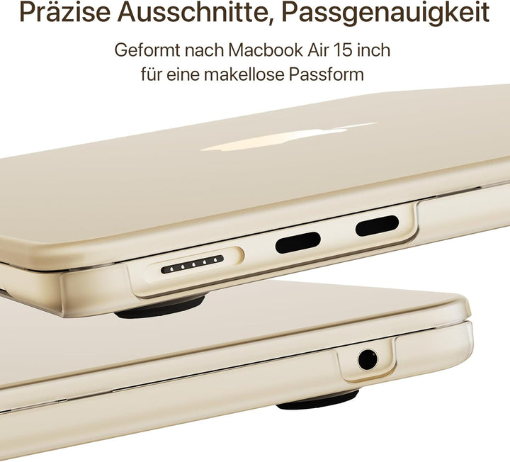 Soonjet Hülle Kompatibel für MacBook Air 15 Zoll Hülle M3 M2 2024-2023, A3114 A2941 Farbe Passend Ul
