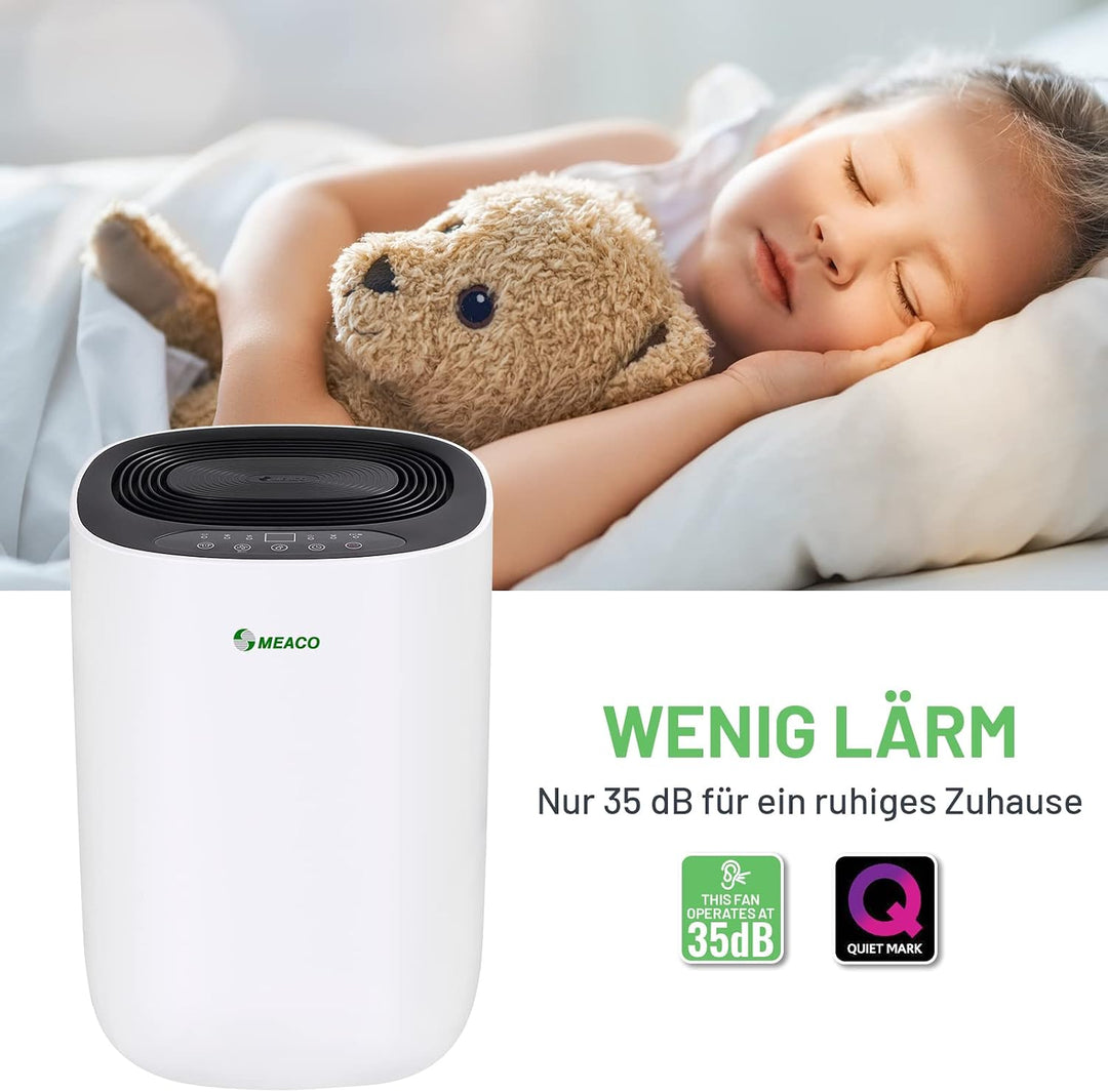 MeacoDry ABC 10L Entfeuchter - Energieeffizienter Entfeuchter für Zuhause | Entfernt Feuchtigkeit un