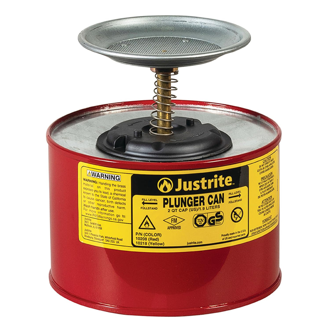 Justrite 10208 Sparanfeuchter 2L 18.4cm x 20cm Rot