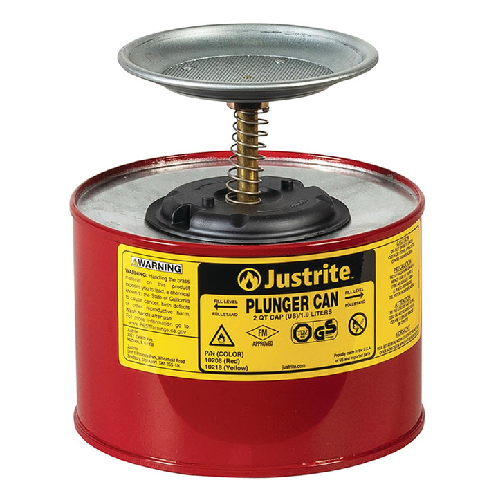 Justrite 10208 Sparanfeuchter 2L 18.4cm x 20cm Rot