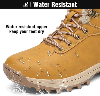 Mishansha Winterschuhe Damen Gefüttert Winterstiefel Herren Warm WinterBoots Gr.36-48 36 EU Gelb 40,