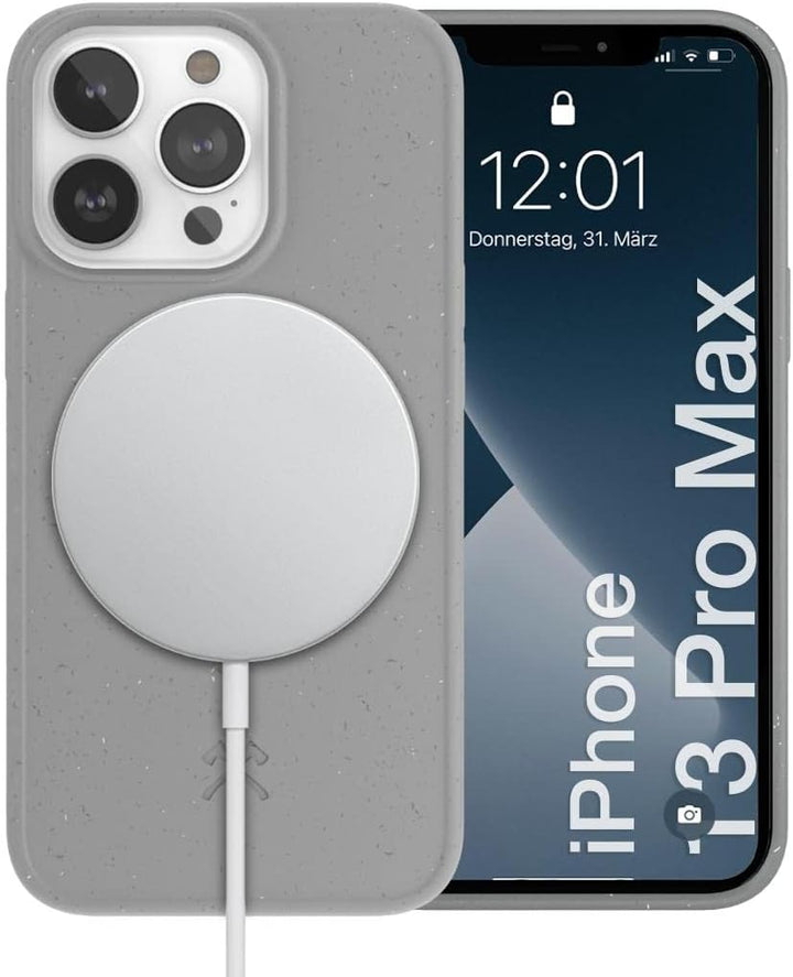 Woodcessories - Magnetische Antibakterielle Bio Hülle kompatibel mit iPhone 13 Pro Max Hülle mit Mag