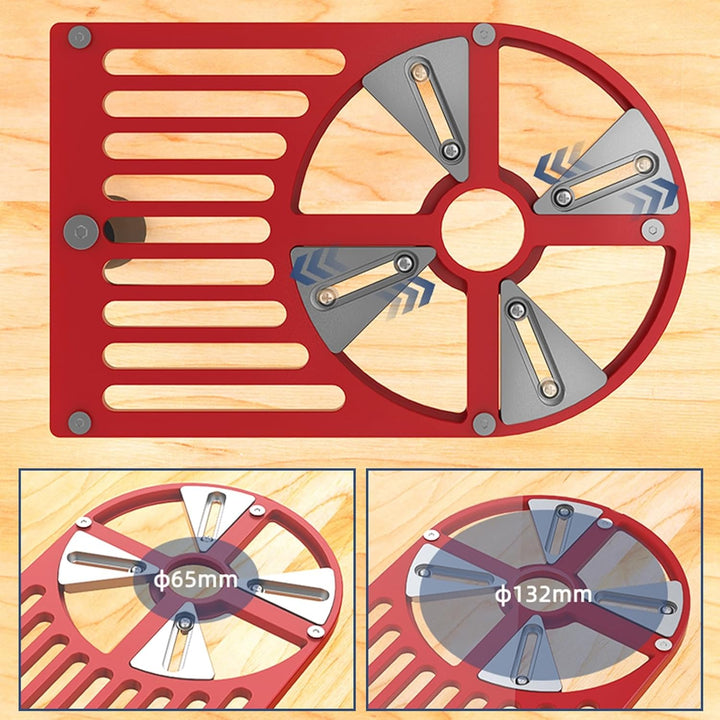 Oberfräsen-Bodenplatte, Trimmmaschine, Trimmmaschinen-Grundplatte, Aluminiumlegierung, Verstellbare