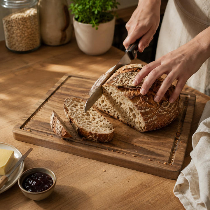 com-four® 37 x Schneidebrett aus Akazienholz 25 cm, Küchenbrett | lebensmittelechte Holzplatte - Ser