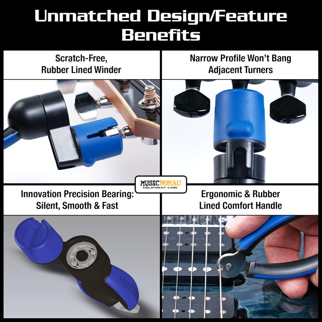 MusicNomad GRIP ONE (MN223) - All in ONE String Winder, Cutter, Puller