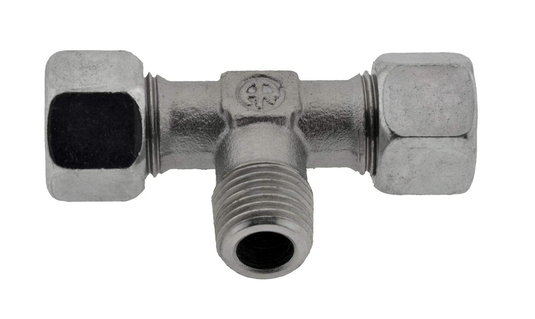 T-Schneidringverschraubung 6 L-R 1/8", Edelstahl T Stück Verschraubung leichte Baureihe