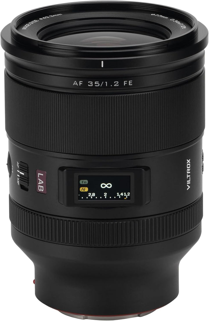 VILTROX 35mm f/1.2 FE, AF 35mm F1.2 LAB FE Objektiv für Sony e Mount, Vollformat F1.2 Prime Objektiv