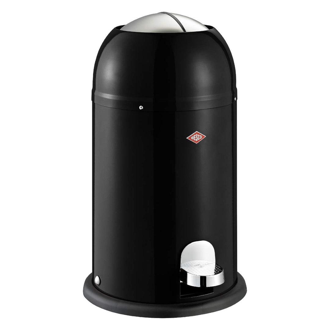 WESCO 180 312 Kickmaster Junior Abfallsammler 12 Liter schwarz 30 x 30 x 51cm (L/B/H), Edelstahl, sc