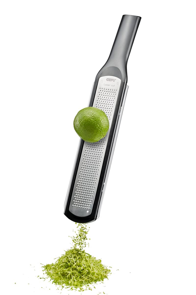 GEFU Feinreibe RAFINO mit LASER CUT Klingen | Reibe für Parmesan, Zitrone, Ingwer, Schokolade | Auff