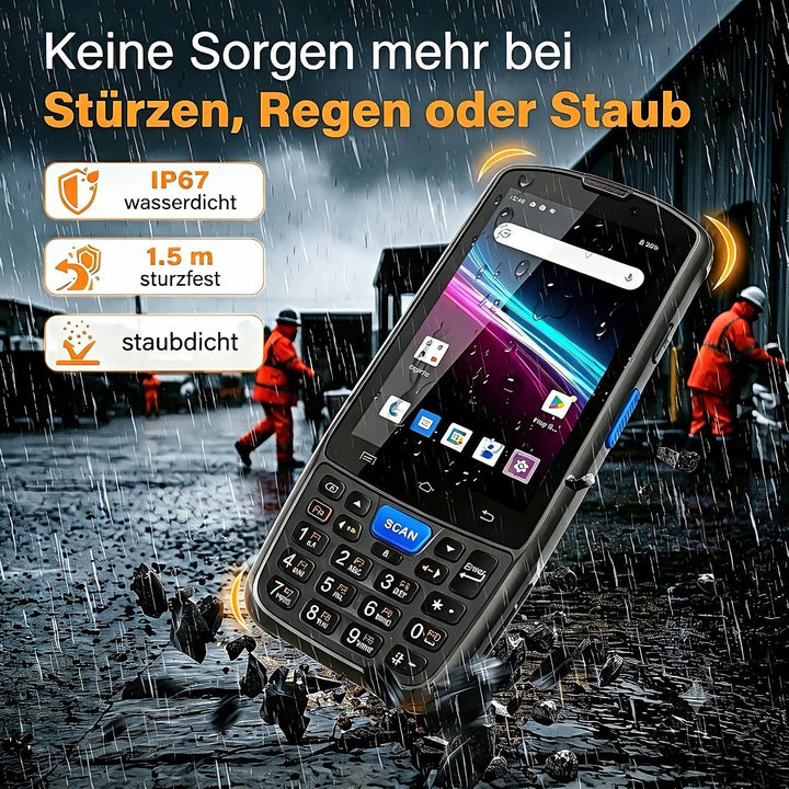 Farset F7-WiFi Android 14 Barcode-Scanner-PDA, 1D/2D/QR-Scan-Engine mit Zebra-Lizenz, SE6100, 5000 m