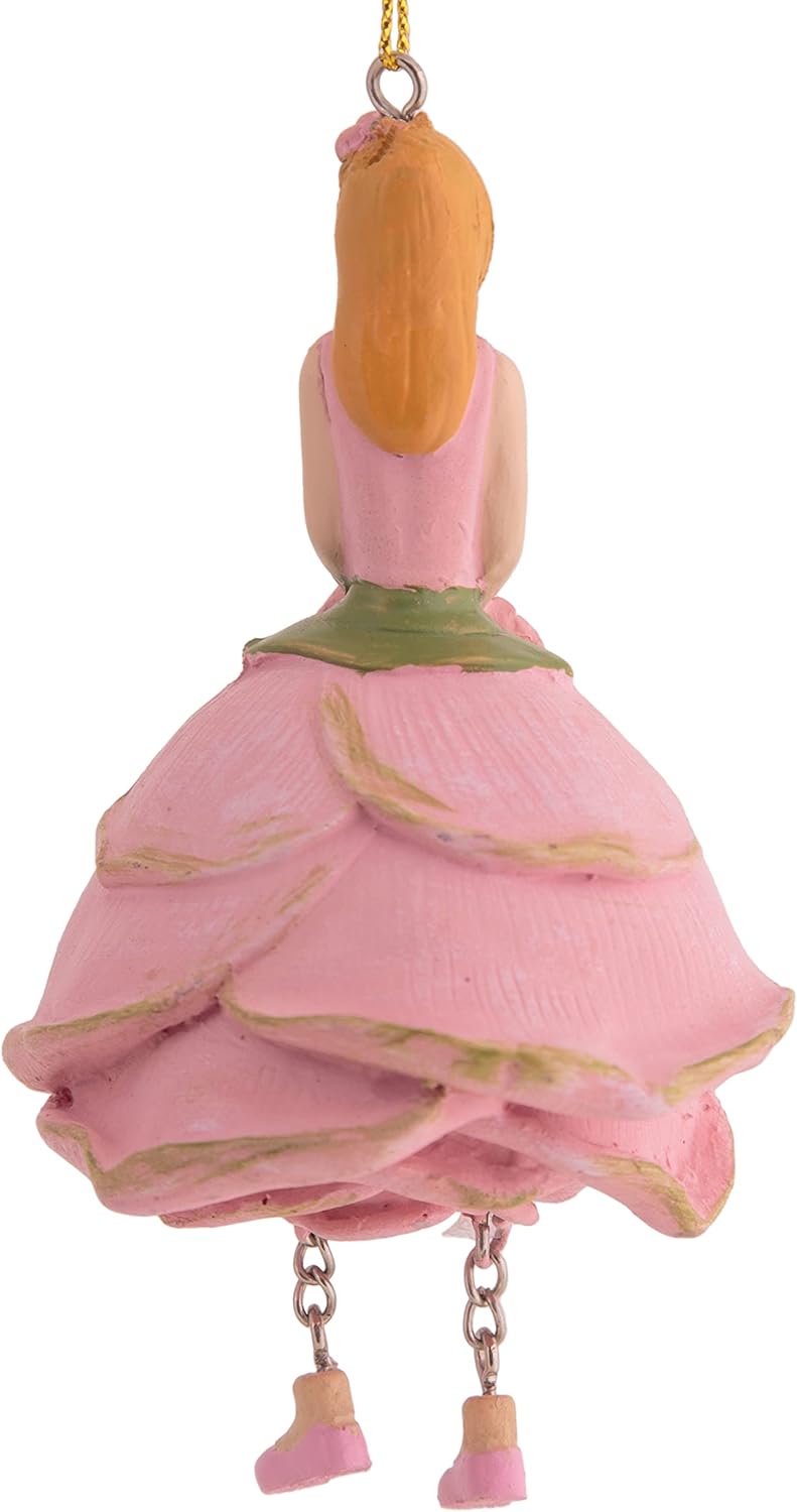 Blumenmädchen Figur Alice Rose Rosa Dekofigur Blumen Garten Figur für Innen Rose Alice, Rose Alice
