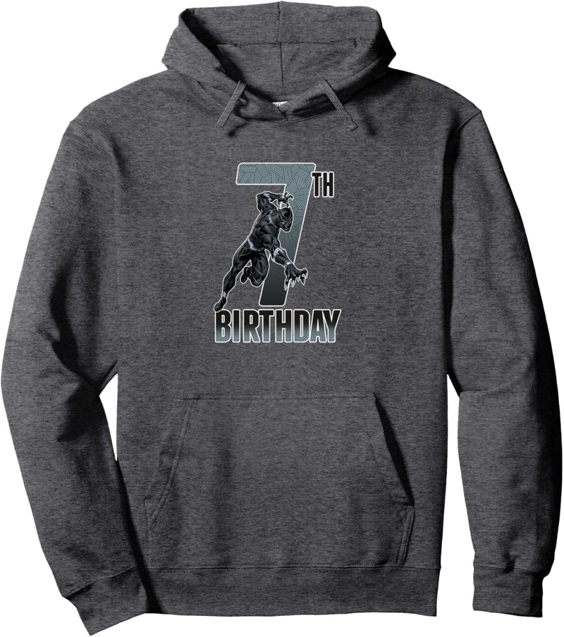 Marvel Black Panther Action Pose 7th Birthday Pullover Hoodie