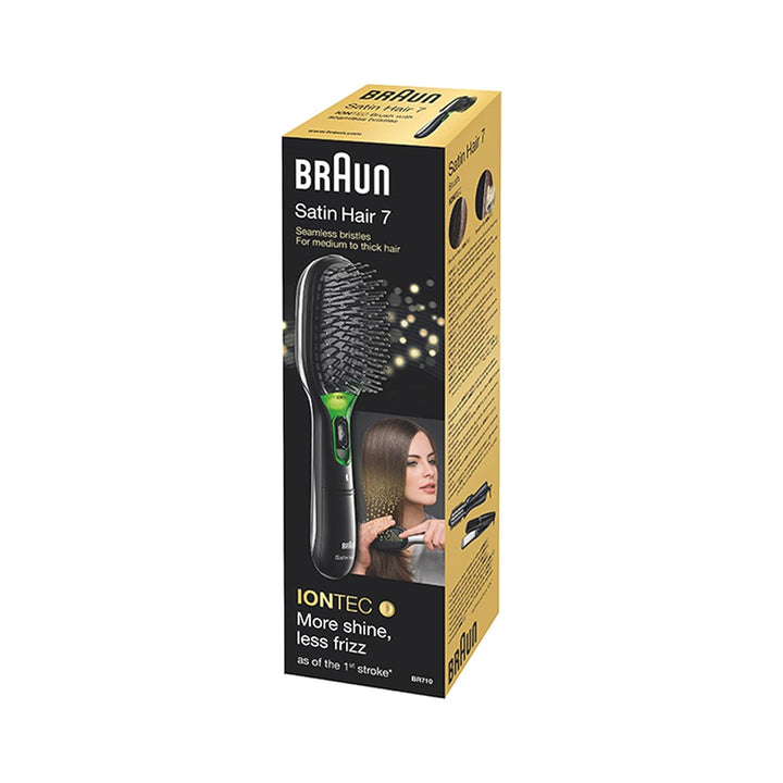 Braun Satin Hair 7 IONTEC Haarbürste, Haarbürste mit Ionentechnologie zur Förderung des Glanzes, BR7