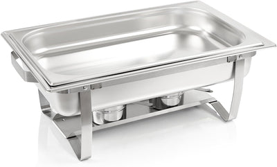 Mahlzeit Chafing Dish | Edelstahl Warmhaltebehälter | Speisenwärmer | Wärmebehälter | Rechaud für Ca