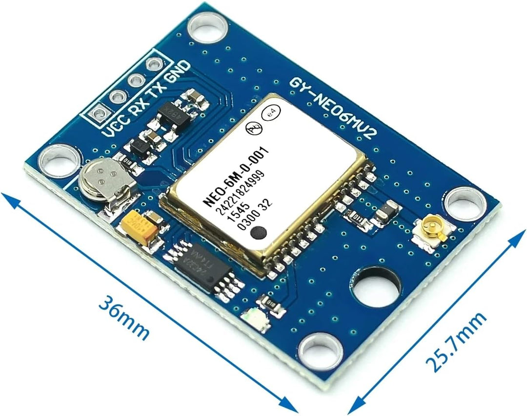 ElectroWorldFR GPS Modul NEO-6M mit EEPROM Keramik Antenne APM 2.5 NEO-6M