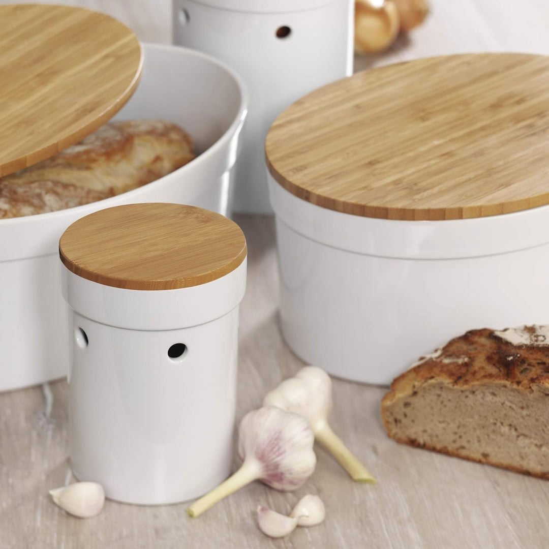 Kela Salena Zwiebeltopf, Keramik, weiss, 15.5 x 15.5 x 21 cm, Zwiebeltopf