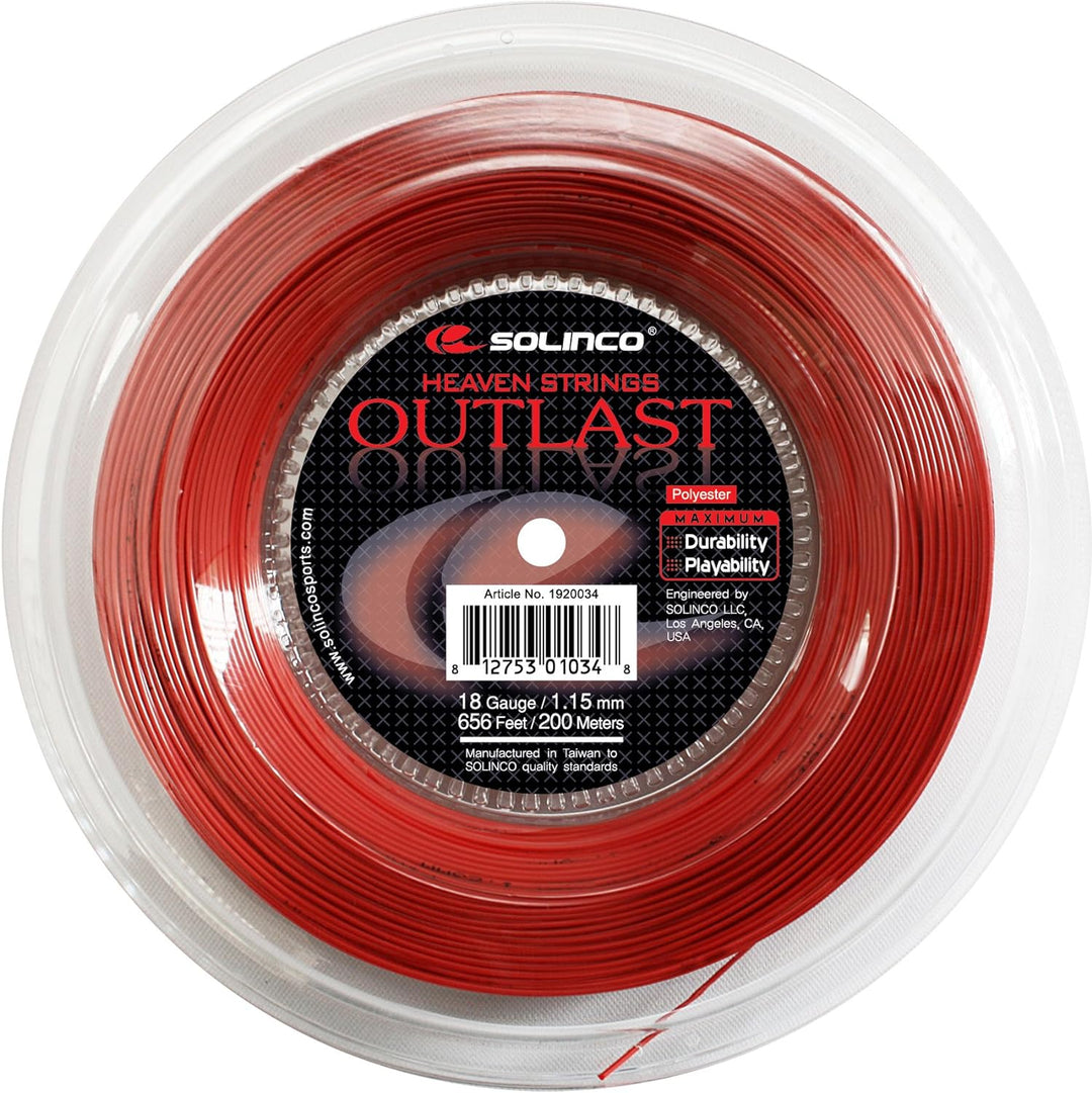 Solinco Saitenrolle Outlast, Rot, 200 m, 0555020120800006