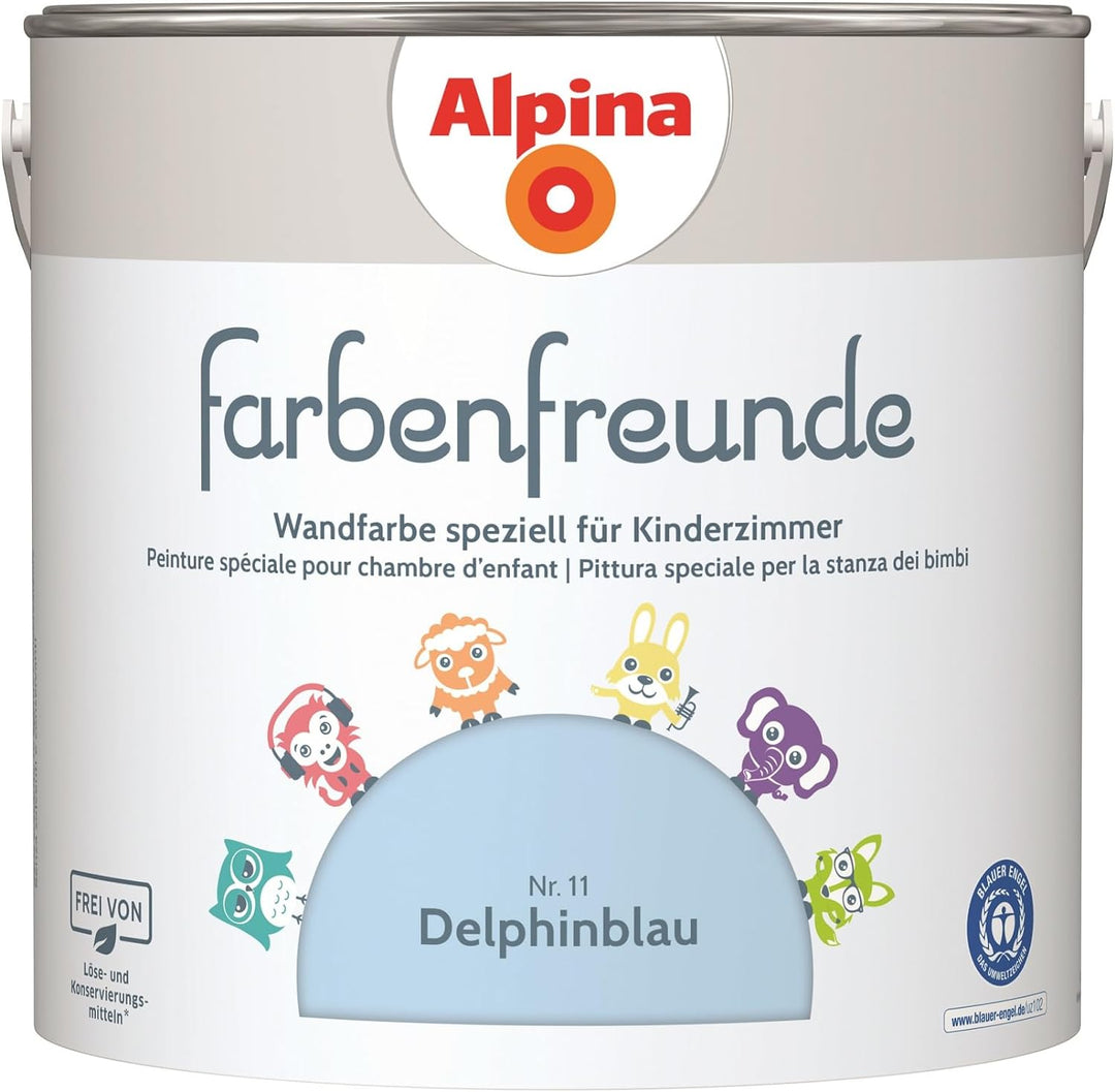 Alpina Farbenfreunde Nr. 11 Delphinblau 2,5 Liter matt, Delphinblau