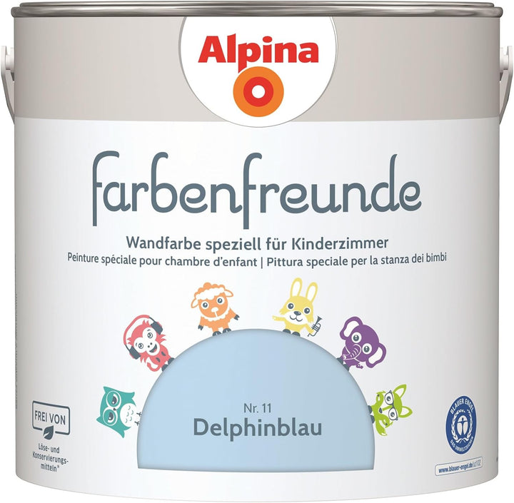 Alpina Farbenfreunde Nr. 11 Delphinblau 2,5 Liter matt, Delphinblau