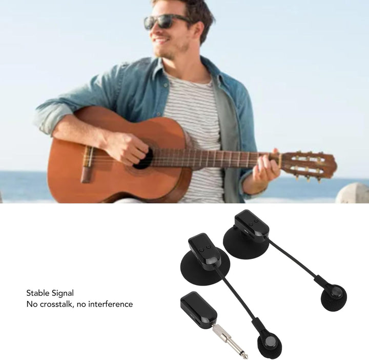 Kabelloses Flötenmikrofon, 360° Drehbarer Tonabnehmer für Saxophon, Gitarre, Violinaufführungen, Akk