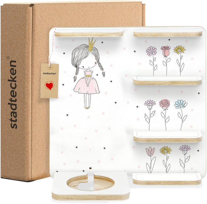 stadtecken Holzregal für Musikbox – Passend für Toniebox & ca. 35 Tonies | Perfekte Aufbewahrung für