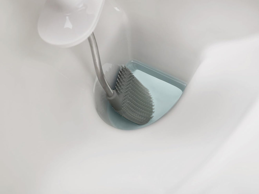 Joseph Joseph Flex - Hygienische Silikon-Toilettenbürste mit Halter, Anti-Tropf, Anti-Verstopfung Ko