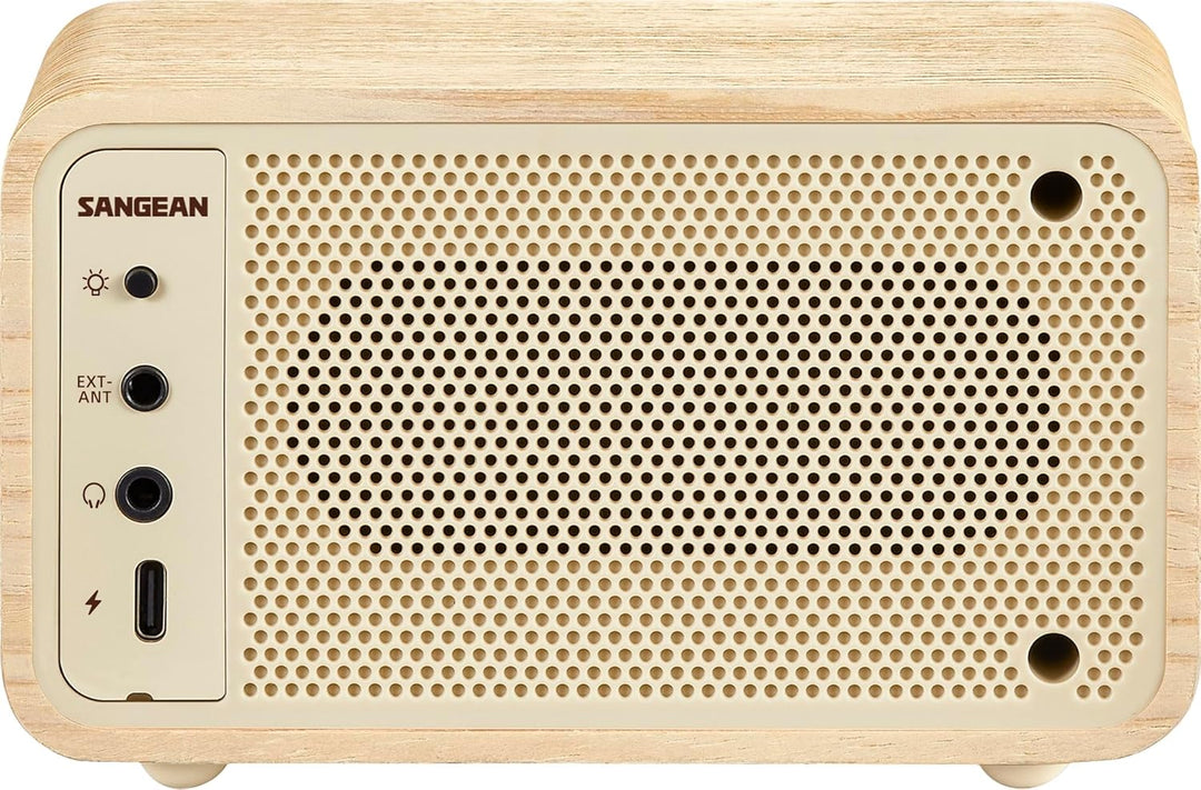 SANGEAN WR-8 – Tragbares Vintage Radio mit Bluetooth Lautsprecher, FM-Empfang, integriertem Akku, Ec