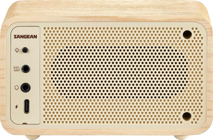 SANGEAN WR-8 – Tragbares Vintage Radio mit Bluetooth Lautsprecher, FM-Empfang, integriertem Akku, Ec