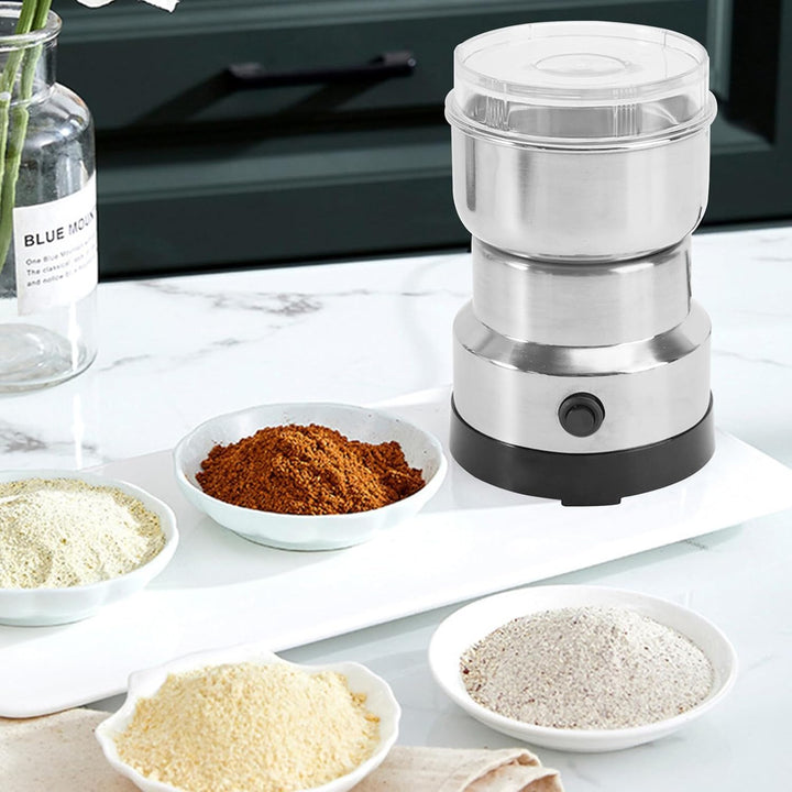 Elektrische Gewürz und Kaffee Mühle, Kaffeemühle Elektrisch, Getreide Mühle mit Edelstahlmesser, Tra