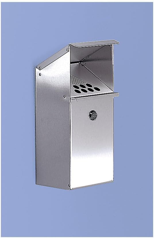 VAR | Wandascher aus Edelstahl | Inhalt 3,7 l | abschliessbar | HxBxT 410 x 180 x 150 mm
