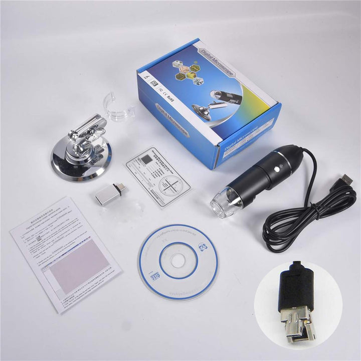 XVZ USB Digital Mikroskop, Handheld 50X bis 1600X Vergrösserung Endoskop,USB Mikroskop mit Ständer u