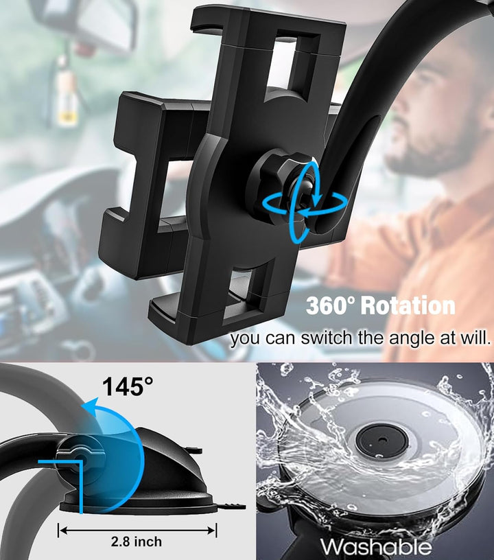 woleyi Autohalterung Tablet Armaturenbrett, Tablet & Handyhalter Auto Saugnapf mit Ultra Stabile für