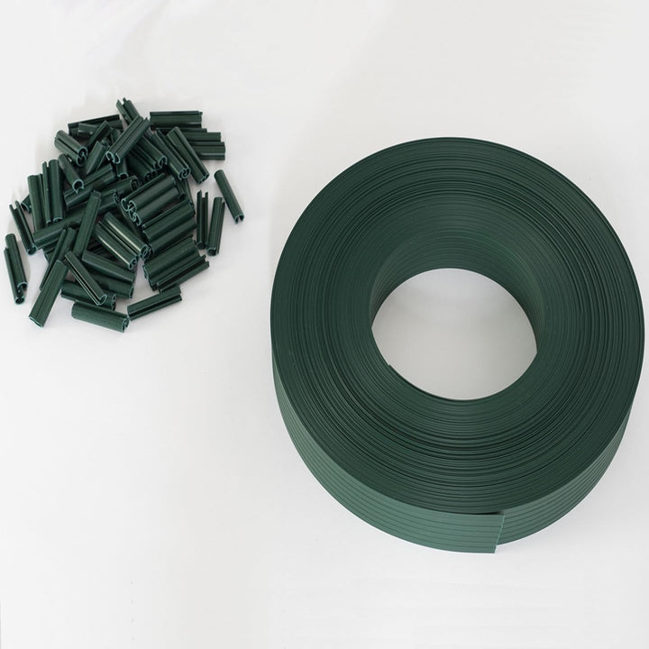 IDMarket - Set mit blickdichten Lamellen aus PVC, Grün, L.60 M für Gitterpaneel