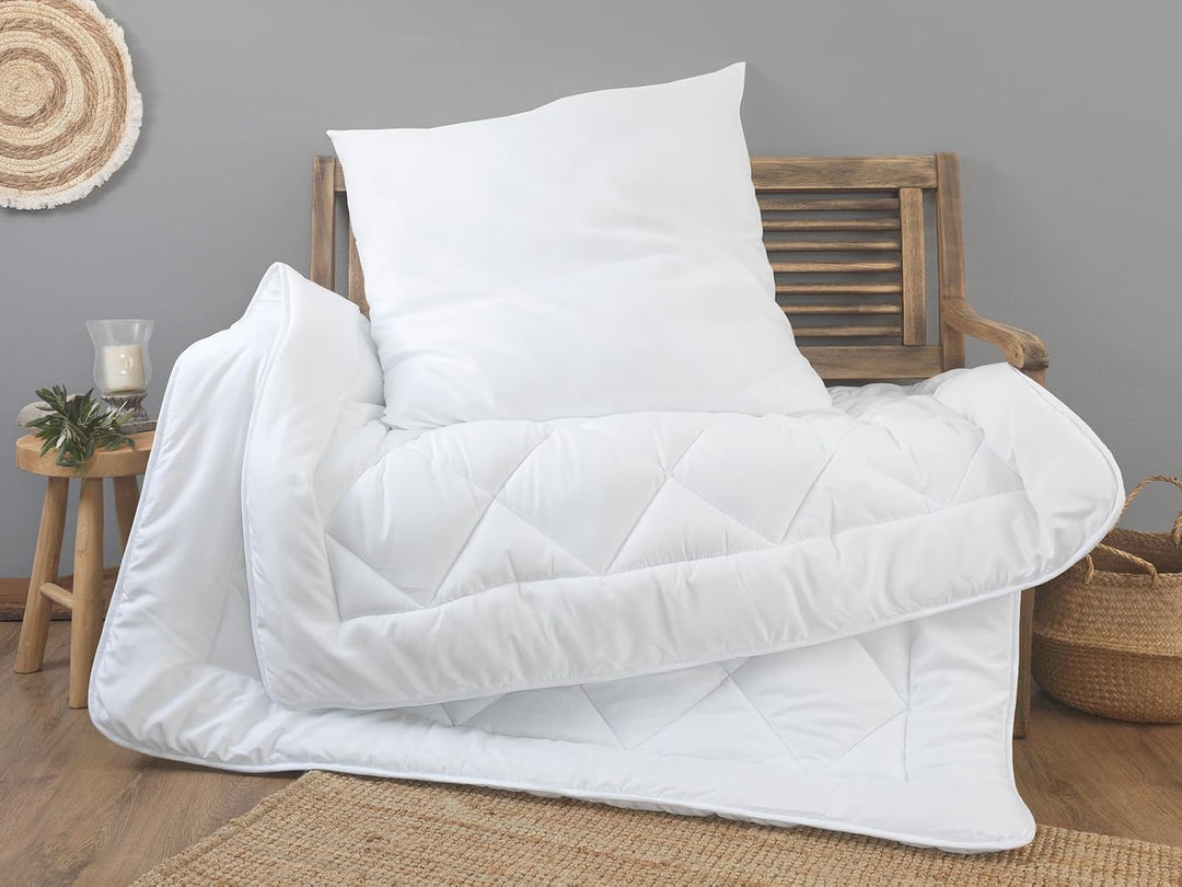 Carpe Sonno Kinderbettdecke und Kissen Set + Kinderbettwäsche 135x200 [Ganzjahres Kinder Bettdecken