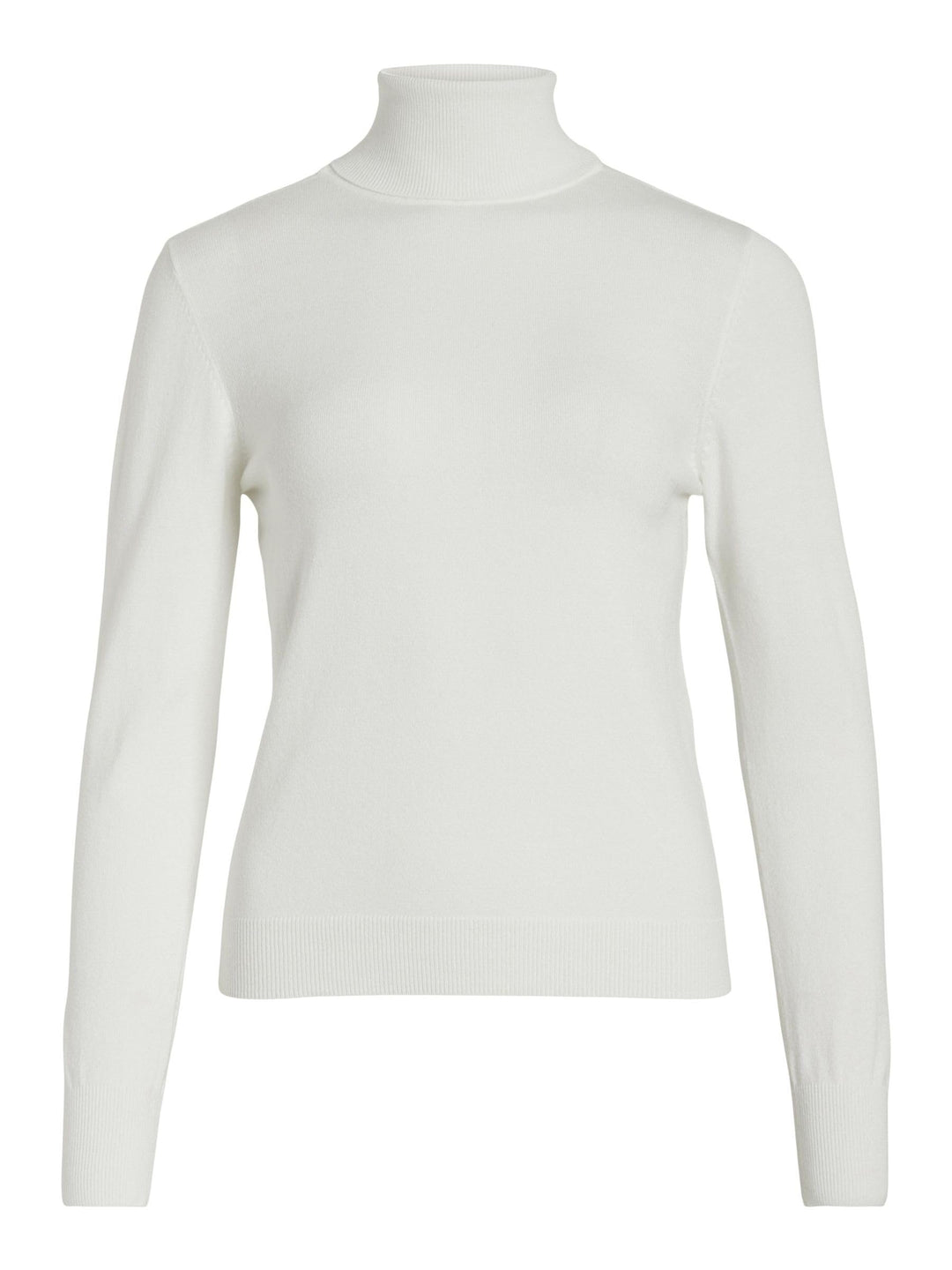 Vila Damen Vicomfy L/S Rollneck Knit Top/Su/Pb Strickpullover M White Alyssum, M White Alyssum