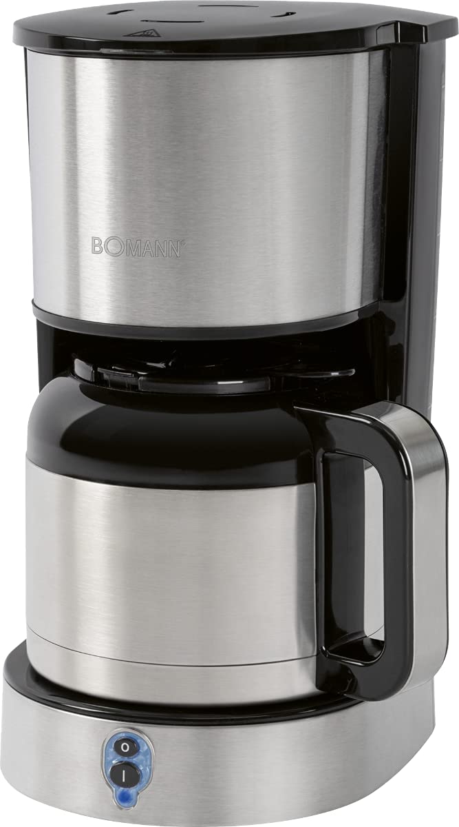 Bomann KA 6037 CB Thermo-Kaffeeautomat für 8–10 Tassen Kaffee, Edelstahl-Thermokanne (doppelwandig)