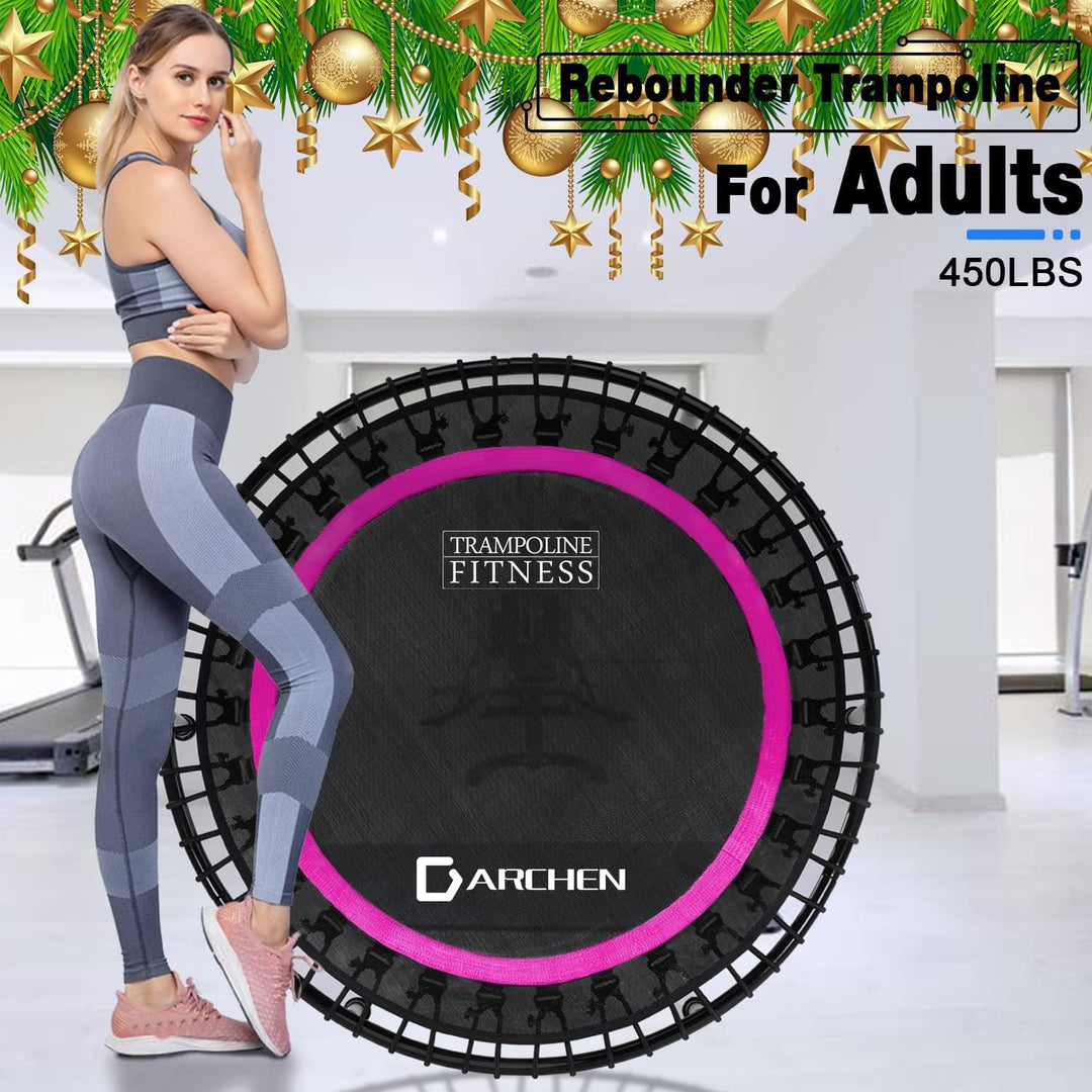 DARCHEN Krtpm Fitness Trampolin Einheitsgrösse 550F - Rosarot - mit Spanngummi-Abdeckung, Einheitsgr