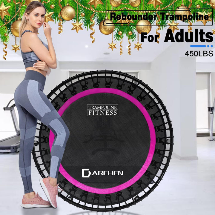 DARCHEN Krtpm Fitness Trampolin Einheitsgrösse 550F - Rosarot - mit Spanngummi-Abdeckung, Einheitsgr