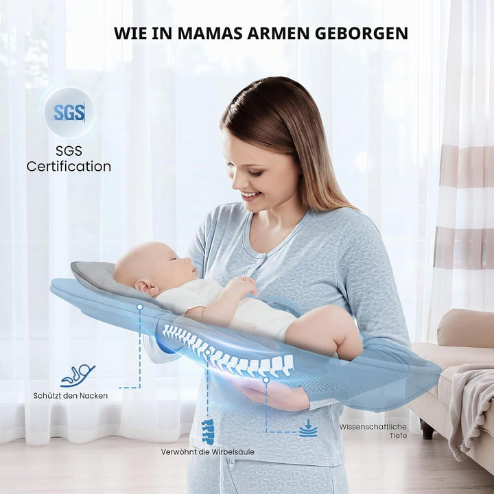 Bluetooth Elektrische Babyschaukel, Upgrade 5-Punkte Geschirr Elektrische Babywippe mit 5 Geschwindi