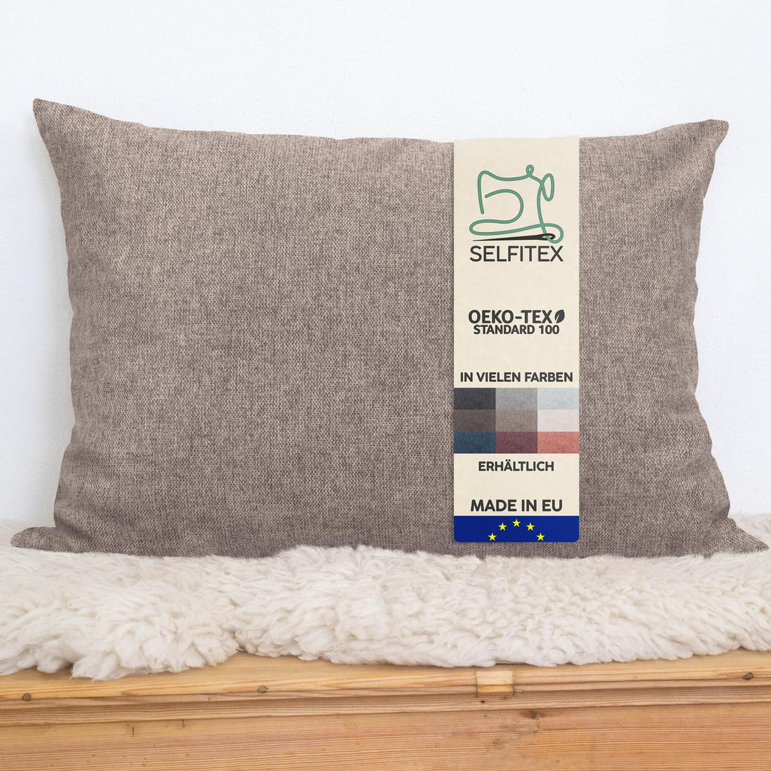 Selfitex Modisches Couchkissen XXL 60x80 cm, Sofakissen mit Füllung und Bezug, kuschelweiches Leseki