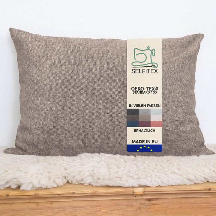 Selfitex Modisches Couchkissen XXL 60x80 cm, Sofakissen mit Füllung und Bezug, kuschelweiches Leseki