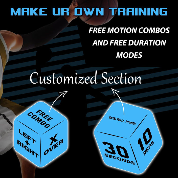 SIRUITON Basketball Training Dice (2pcs) - Fun &amp; Portable Basketball Skills Trainer Gifts for Boys a