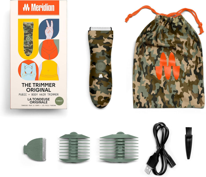 MERIDIAN The Trimmer Original - Körperhaarschneider für Männer, Elektrorasierer für Schamhaar, Brust