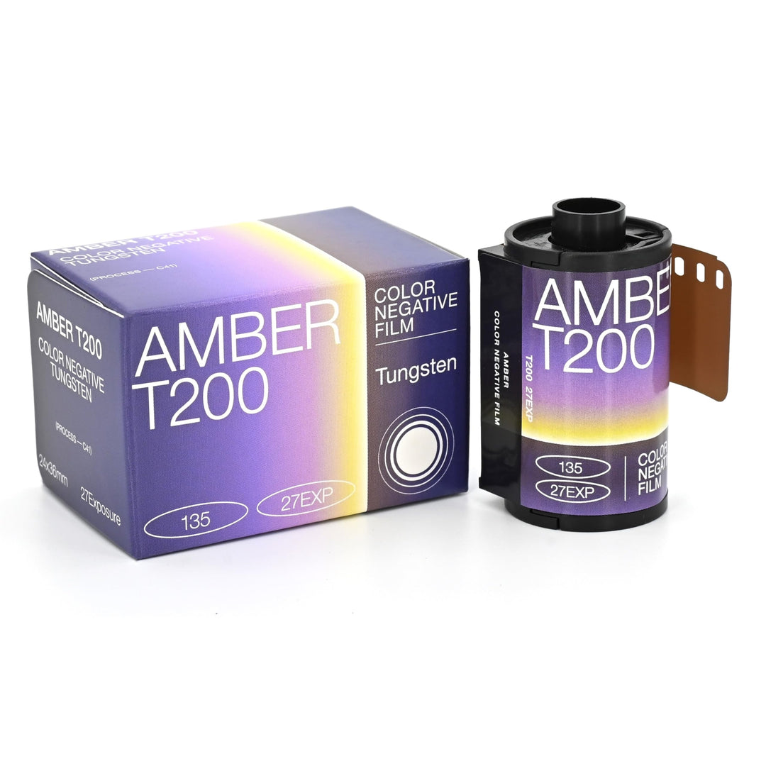 RETO Amber T200 35-mm-Farbnegativ-Kinofilm, 27 Belichtungen, ISO200, 135, filmisch, Kinostil, C41-Pr